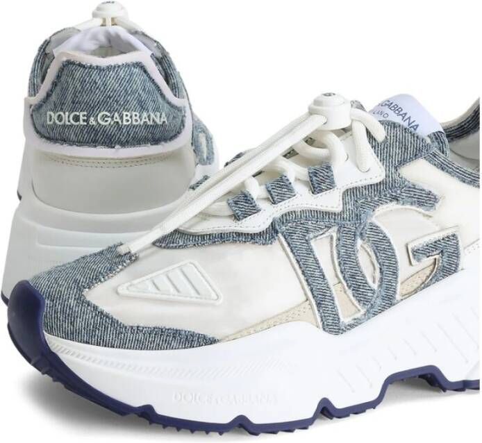 Dolce & Gabbana Witte Chunky Rubberen Zool Sneakers White Dames