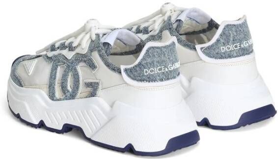 Dolce & Gabbana Witte Chunky Rubberen Zool Sneakers White Dames