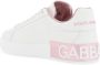 Dolce & Gabbana Witte en roze sneakers van kalfsleer White Dames - Thumbnail 3