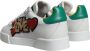 Dolce & Gabbana Witte Groene Leren Sneakers White Dames - Thumbnail 4