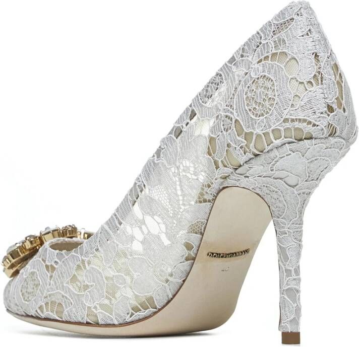 Dolce & Gabbana Witte Hak Schoenen Elegante Stijl White Dames