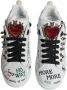 Dolce & Gabbana Witte Heart Studded Low Top Sneakers White Dames - Thumbnail 3