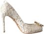 Dolce & Gabbana Witte Kant Kristal Hak Pumps White Dames - Thumbnail 2