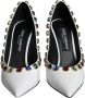 Dolce & Gabbana Witte Kristal Leren Hoge Hakken Pumps White Dames - Thumbnail 2