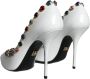 Dolce & Gabbana Witte Kristal Leren Hoge Hakken Pumps White Dames - Thumbnail 4