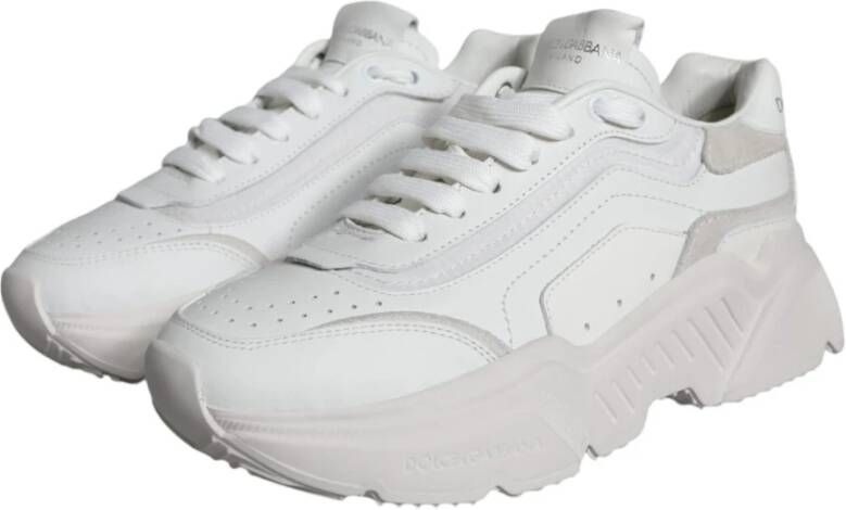 Dolce & Gabbana Witte lage sneakers met logo White Dames