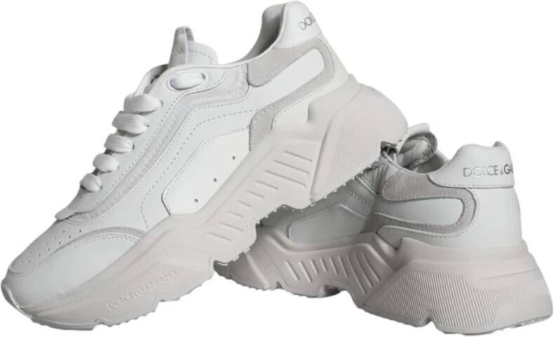 Dolce & Gabbana Witte lage sneakers met logo White Dames