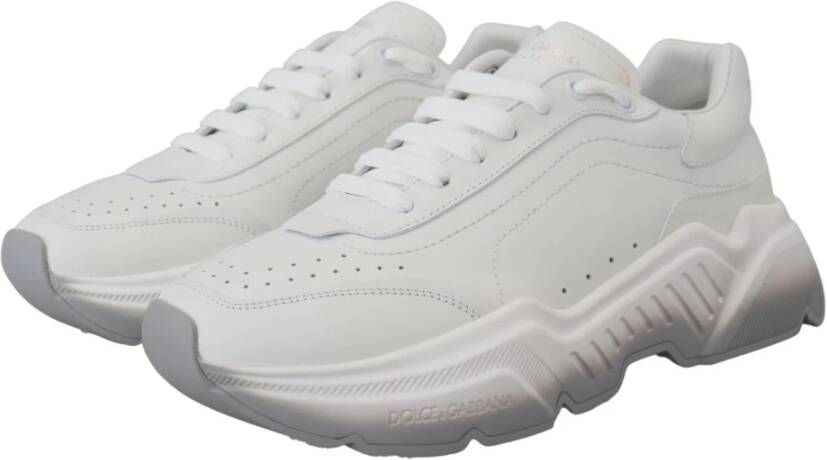 Dolce & Gabbana Witte Leren Daymaster Sneakers White Dames