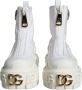 Dolce & Gabbana Witte Leren Enkellaarzen met Dikke Zool White Dames - Thumbnail 2