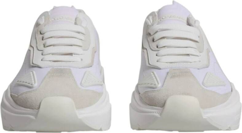 Dolce & Gabbana Witte Leren Lage Sneakers White Heren