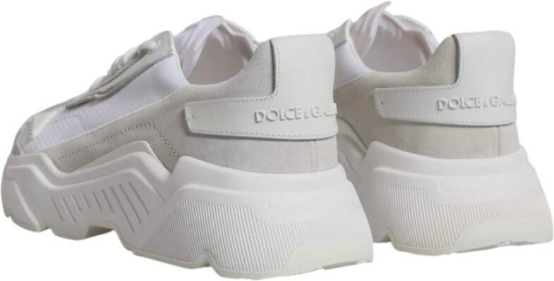 Dolce & Gabbana Witte Leren Lage Sneakers White Heren