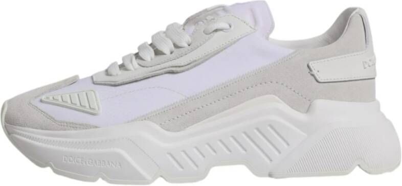 Dolce & Gabbana Witte Leren Lage Sneakers White Heren