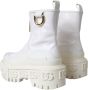 Dolce & Gabbana Witte Leren Rubber Enkellaarzen White Dames - Thumbnail 4