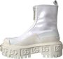 Dolce & Gabbana Witte Leren Rubber Enkellaarzen White Dames - Thumbnail 5