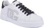 Dolce & Gabbana Witte Leren Sneakers met Geperforeerd Logo White Heren - Thumbnail 2