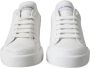 Dolce & Gabbana Witte Leren Sneakers met Logodetails White Dames - Thumbnail 12