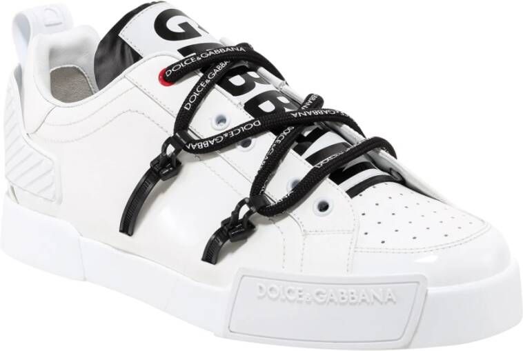 Dolce & Gabbana Witte Leren Sneakers Stijlvolle Keuze White Heren