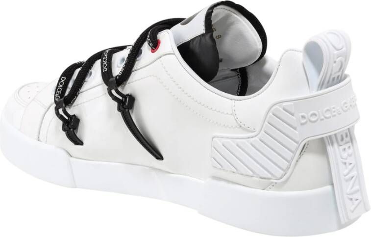 Dolce & Gabbana Witte Leren Sneakers Stijlvolle Keuze White Heren