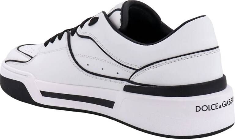 Dolce & Gabbana Witte Leren Sneakers voor Mannen White Heren