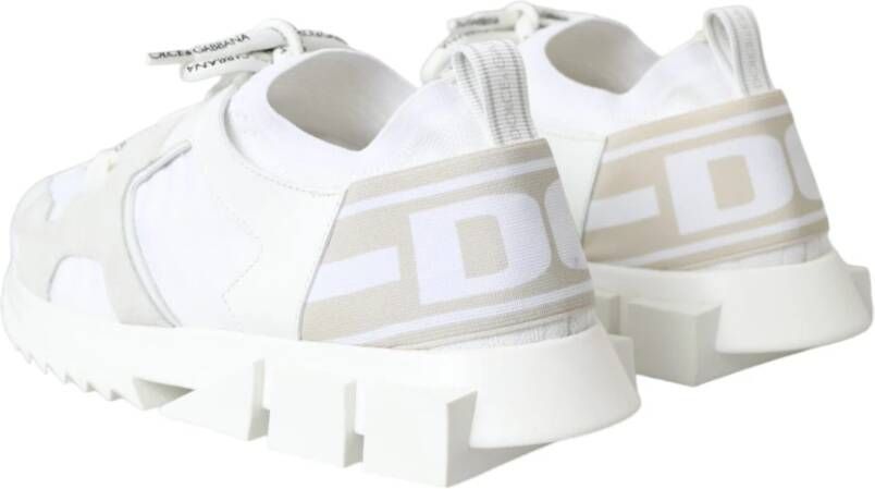 Dolce & Gabbana Witte Mesh Sorrento Trekking Sneakers Heren Schoenen White Heren