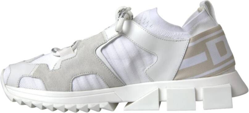 Dolce & Gabbana Witte Mesh Sorrento Trekking Sneakers Heren Schoenen White Heren