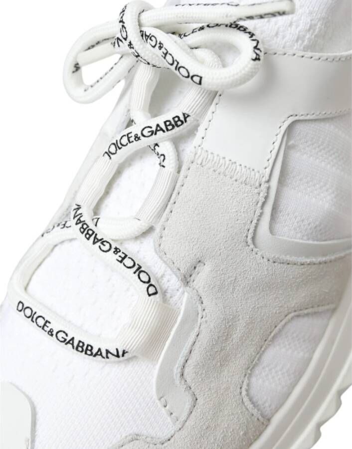 Dolce & Gabbana Witte Mesh Sorrento Trekking Sneakers Heren Schoenen White Heren