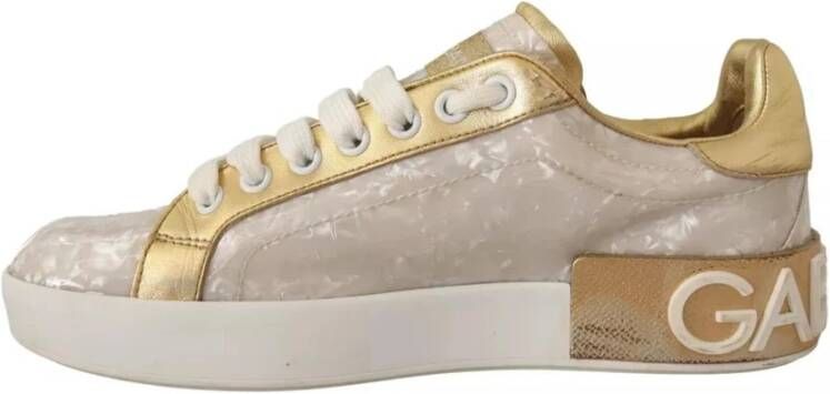 Dolce & Gabbana Witte Mother of Pearl Vetersneakers White Dames