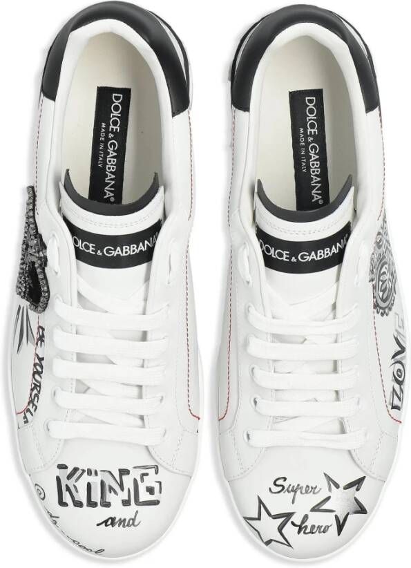 Dolce & Gabbana Witte platte schoenen Elegant stijl White Heren