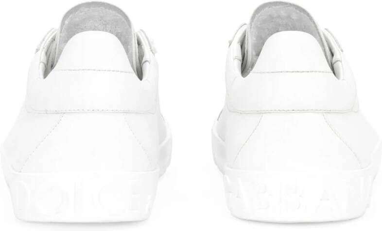 Dolce & Gabbana Witte Platte Schoenen Portofino Leggera White Heren