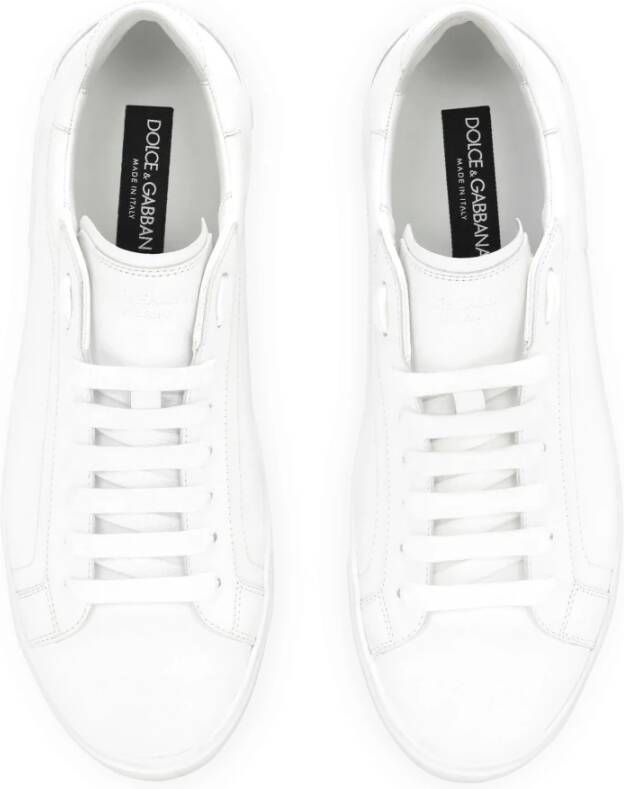 Dolce & Gabbana Witte Platte Schoenen Portofino Leggera White Heren