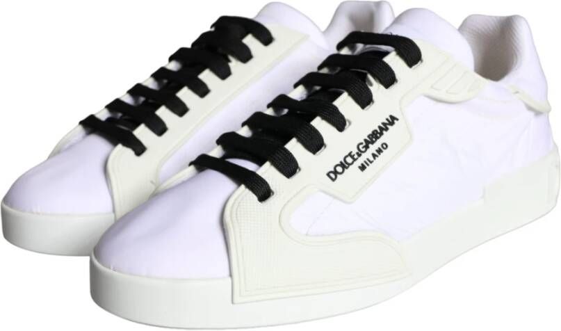 Dolce & Gabbana Witte Portofino Logo Lage Sneakers White Heren