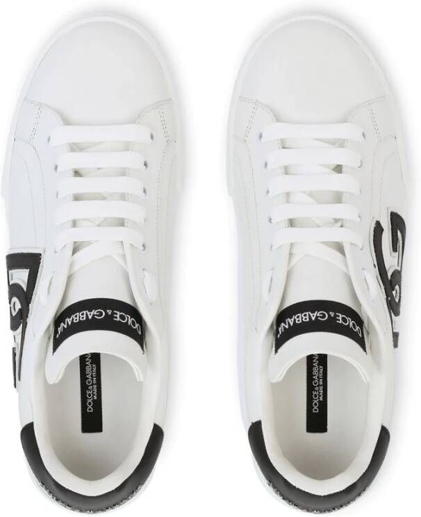 Dolce & Gabbana Witte Portofino Logo Sneakers White Dames