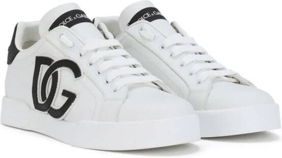 Dolce & Gabbana Witte Portofino Logo Sneakers White Dames