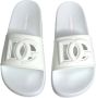 Dolce & Gabbana Witte Rubberen Slides Sandalen met Logo White Dames - Thumbnail 3