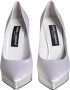 Dolce & Gabbana Witte Satijnen Stiletto Hakken White Dames - Thumbnail 2