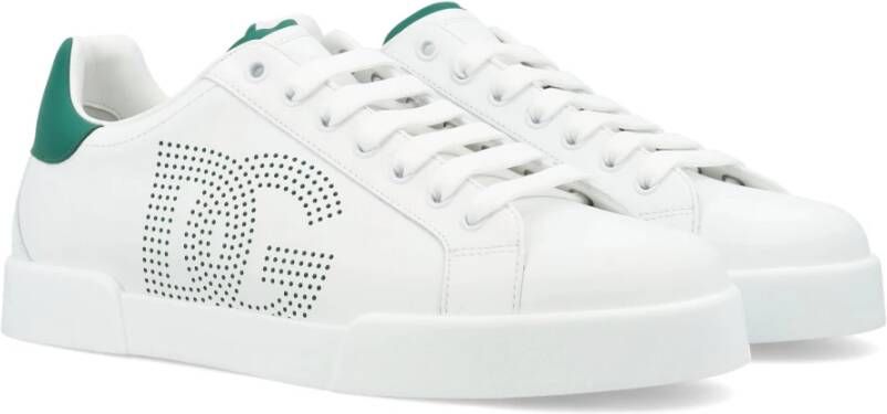 Dolce & Gabbana Witte Smaragd Sneakers Portofino Light Aw24 White Heren