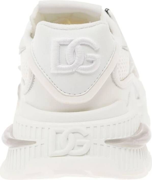 Dolce & Gabbana Witte Sneakers met Metalen DG Logo White Heren