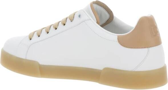 Dolce & Gabbana Witte Sneakers met Portofino Logo White Heren