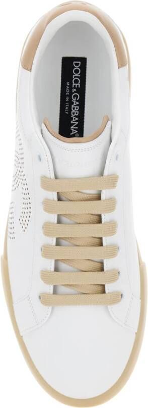 Dolce & Gabbana Witte Sneakers met Portofino Logo White Heren