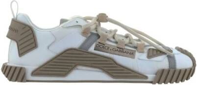 Dolce & Gabbana Witte Veterschoenen met Rubberdetails Multicolor Heren