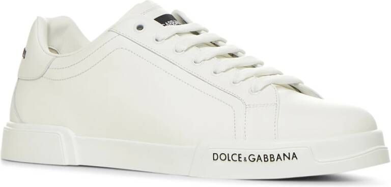 Dolce & Gabbana Witte Veterschoenen van Leer White Heren