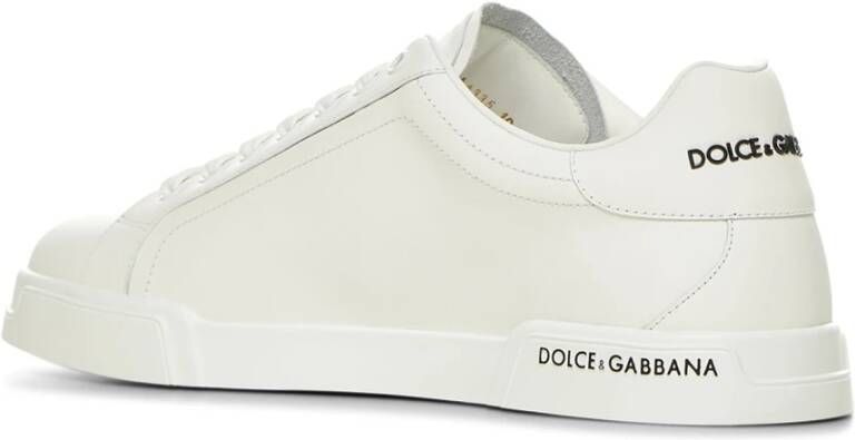 Dolce & Gabbana Witte Veterschoenen van Leer White Heren