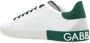 Dolce & Gabbana Witte Vetersneaker met Groene Hiel White Heren - Thumbnail 3