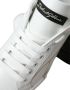 Dolce & Gabbana Witte Zwarte Portofino Lage Top Leren Sneakers White Dames - Thumbnail 8