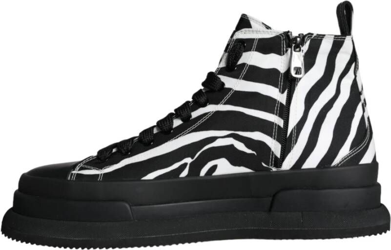 Dolce & Gabbana Zebra High Top Sneakers Black Heren