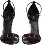 Dolce & Gabbana Zebra Print Hak Sandalen Zwart Fuchsia Black Dames - Thumbnail 2