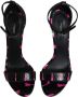 Dolce & Gabbana Zebra Print Hak Sandalen Zwart Fuchsia Black Dames - Thumbnail 3