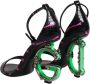 Dolce & Gabbana Zebra Print Hak Sandalen Zwart Fuchsia Black Dames - Thumbnail 5