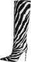 Dolce & Gabbana Zebra Print Hoge Hak Leren Laarzen Black Dames - Thumbnail 6