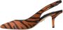 Dolce & Gabbana Zebra Print Leren Slingback Sandalen Orange Dames - Thumbnail 5